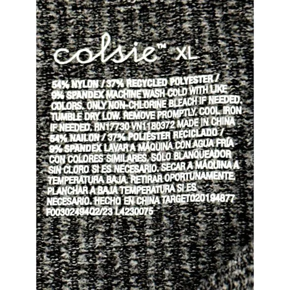 Colsie Gray Ribbed Knit Deep V Neck Cropped Tank Lounge Stretchy Soft Top XL - Picture 7 of 8